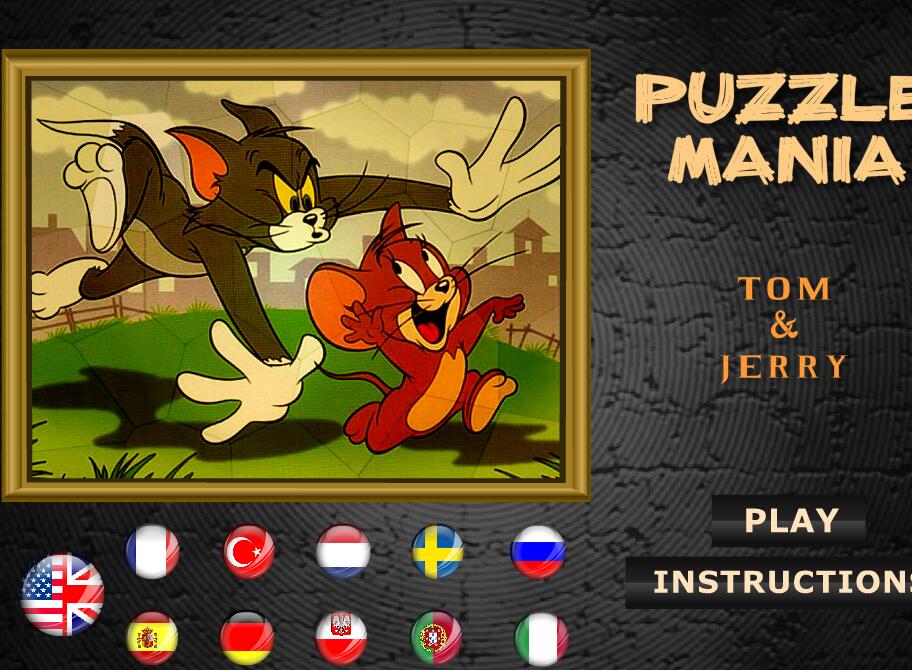 猫和老鼠赛车拼图