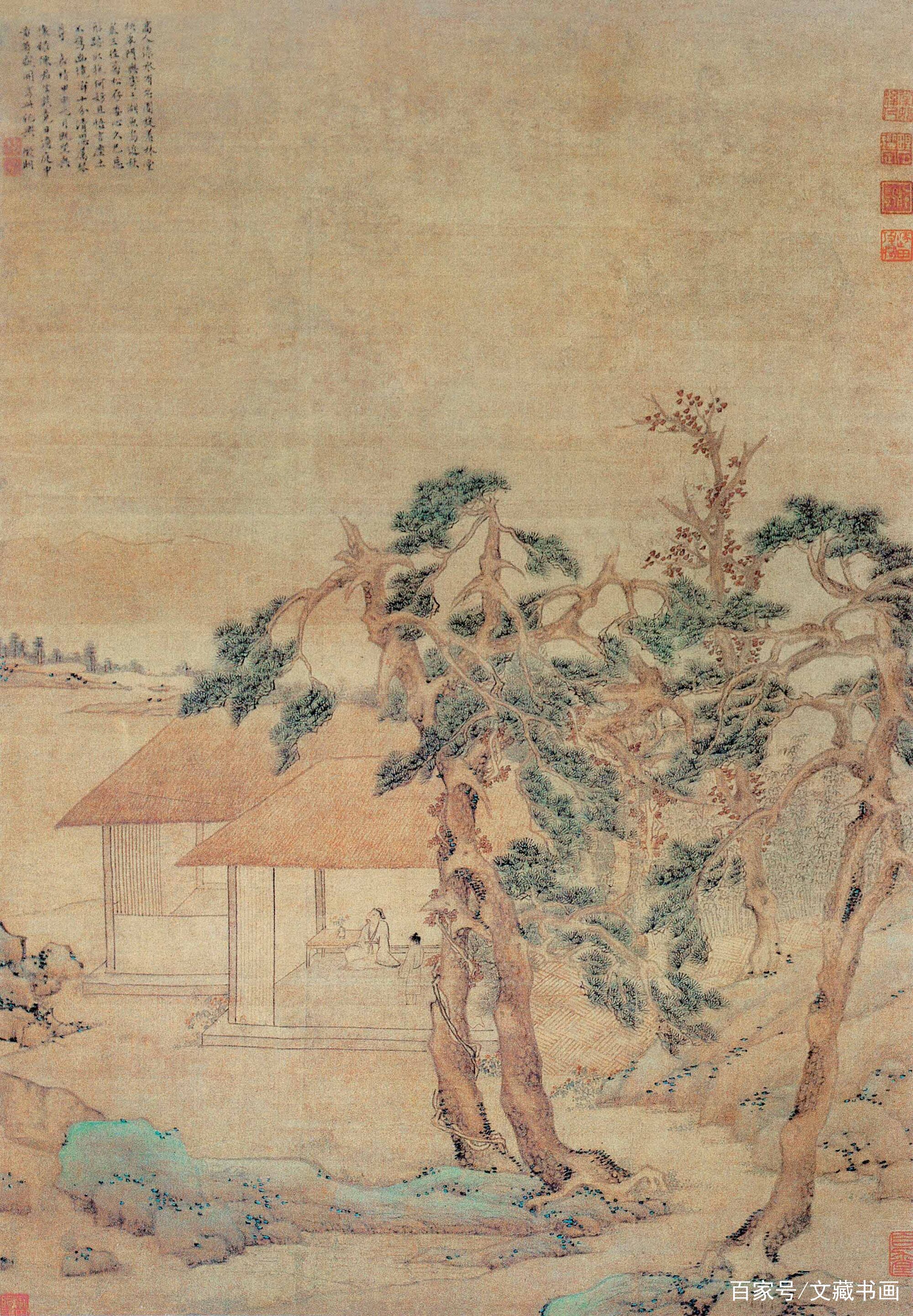 唐寅 山水 明唐寅《山水》轴台北故宫博物院馆藏