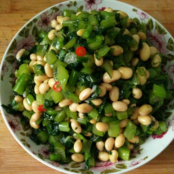 芥菜拌黄豆
