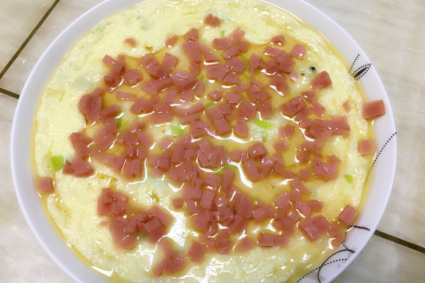 鲜香火腿蛋羹