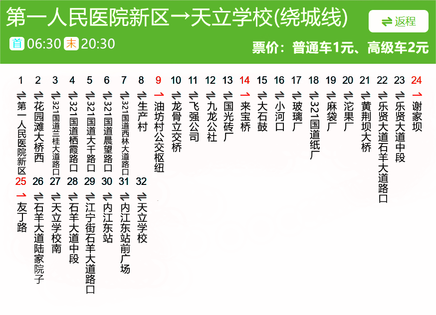 内江公交123路