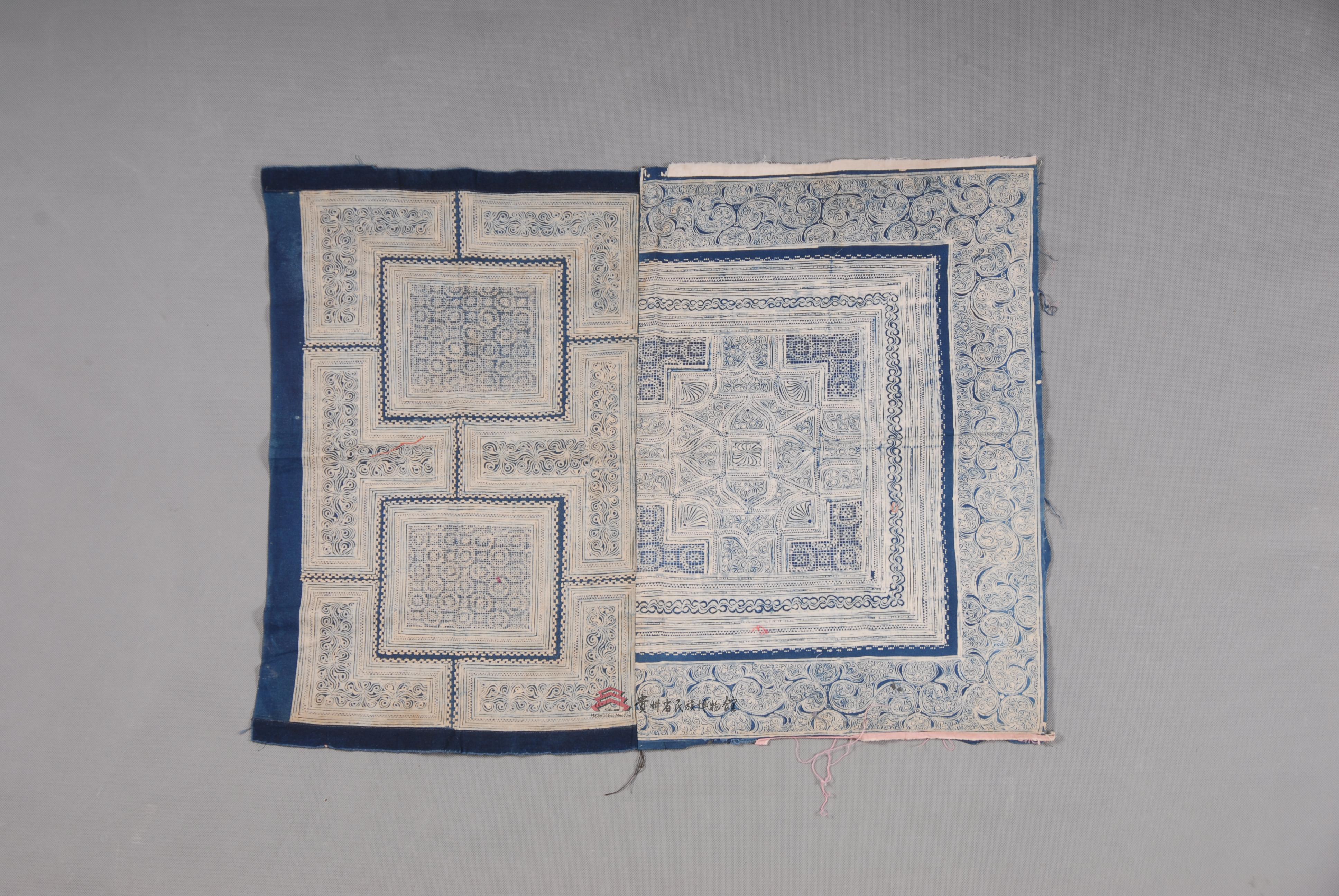 当代织金苗族花草纹蜡染布