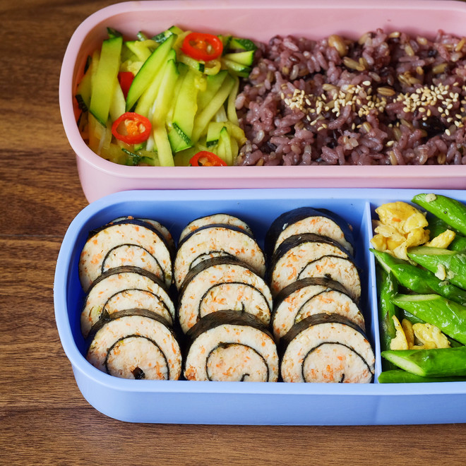 蔬菜肉卷便当