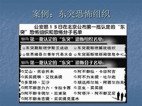 第一批认定的“东突”恐怖组织、恐怖分子名单_百度百科