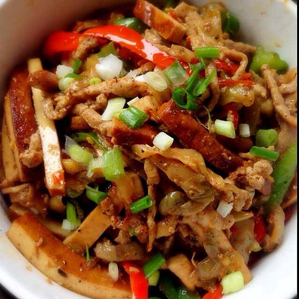 榨菜豆干烧肉丝