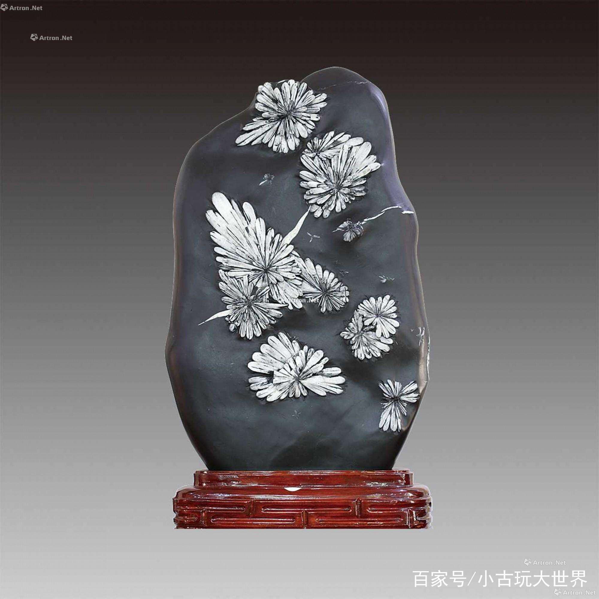 不是花中偏爱菊，此花开尽更无花-菊花石大鹏展翅奇石摆件_百科TA说