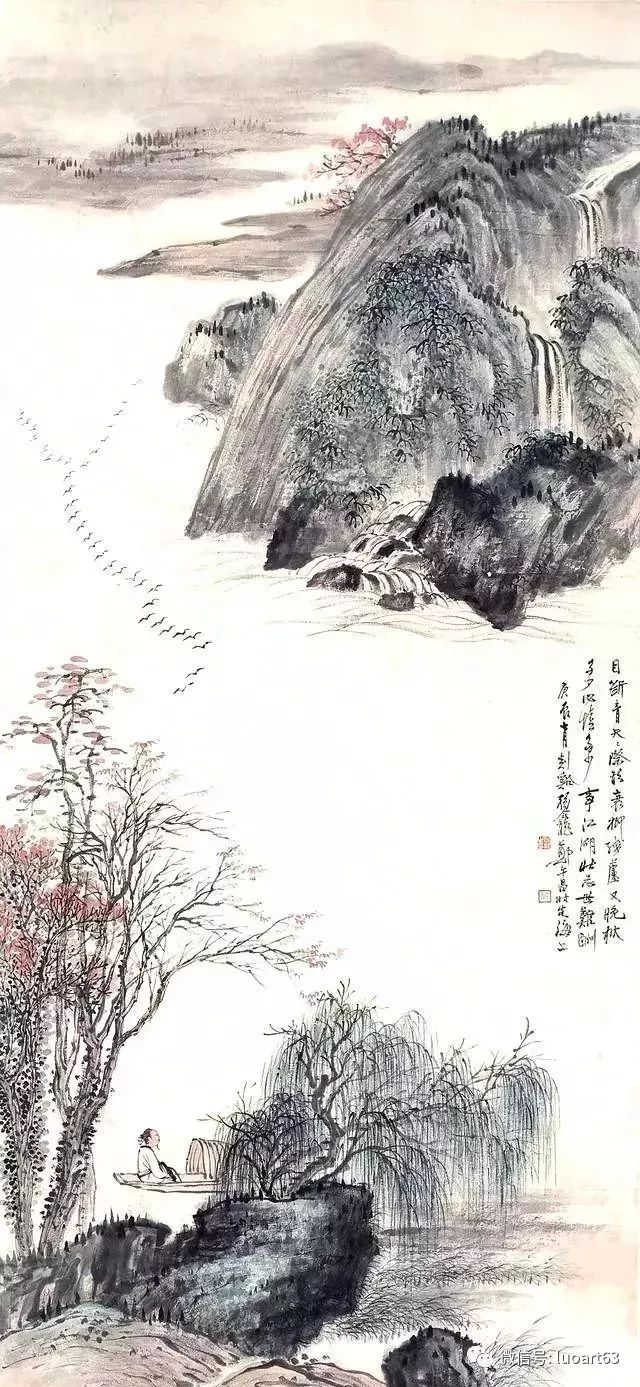 民国画家郑午昌山水画作品欣赏_百科TA说