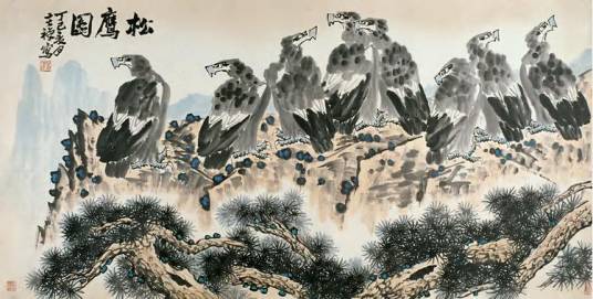 松鹰图（1973年李苦禅创作的绘画）_百度百科