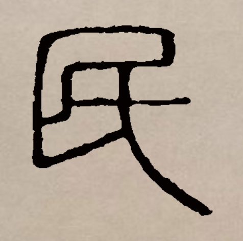 字形像一只被刺伤的眼睛,表示由刺瞎一只眼睛的战俘充当奴隶,后指平民