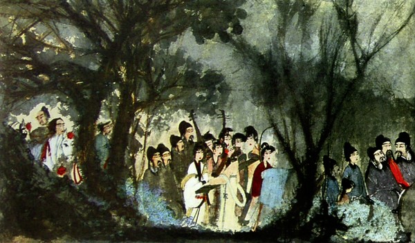  p>丽人行是由宋代李公麟创作的绢本设色画. /p>