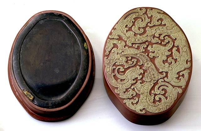 宋代歙石龙尾太极砚