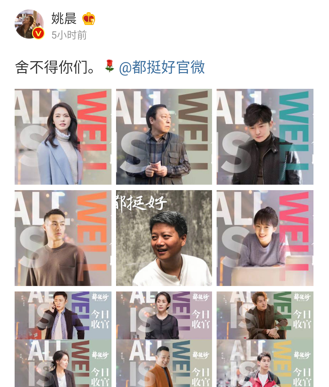 《都挺好》收官，姚晨发文称舍不得你们，郭京飞开启领盒饭第一天_百科TA说