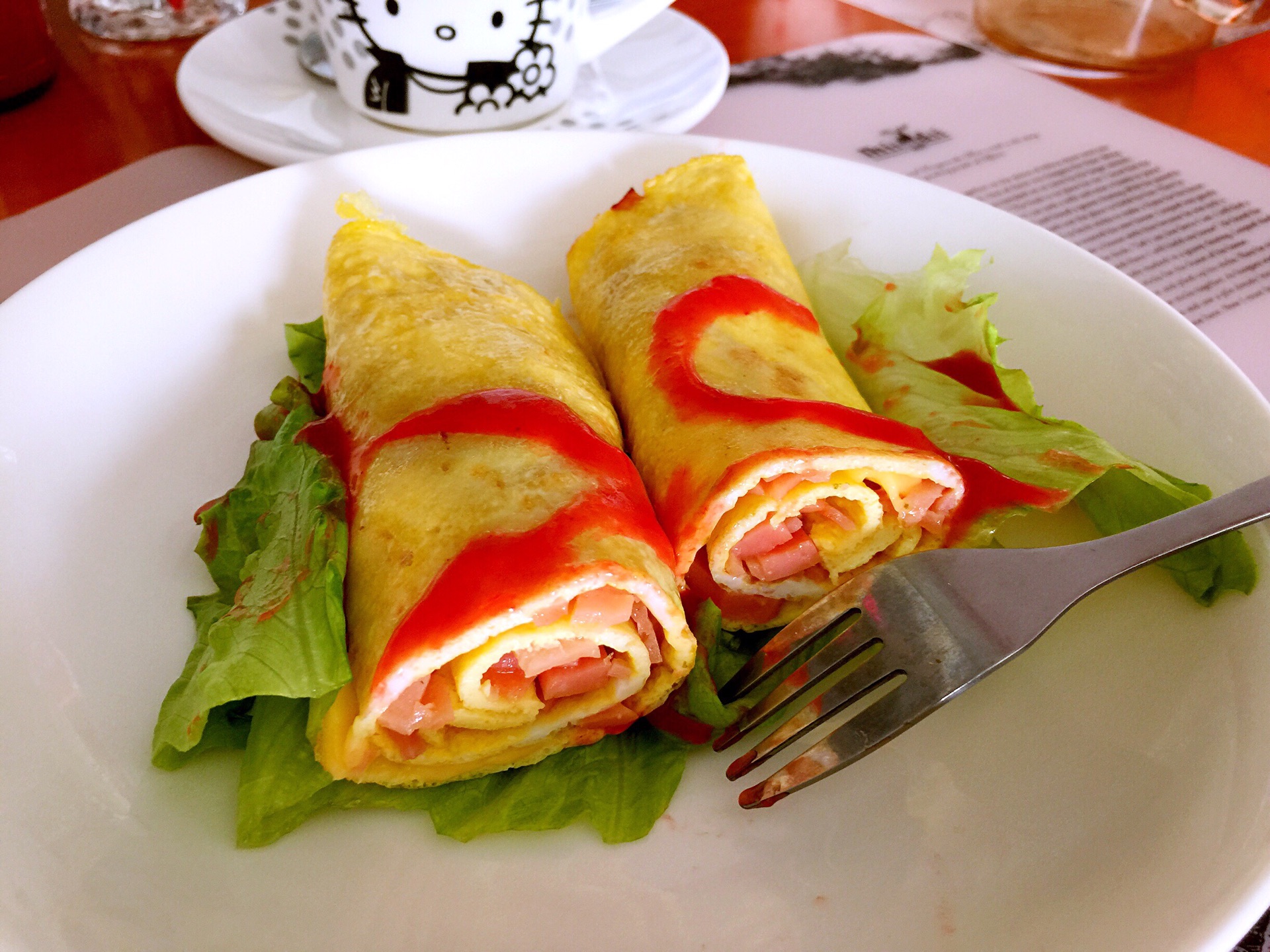 生菜鸡蛋卷火腿肠3