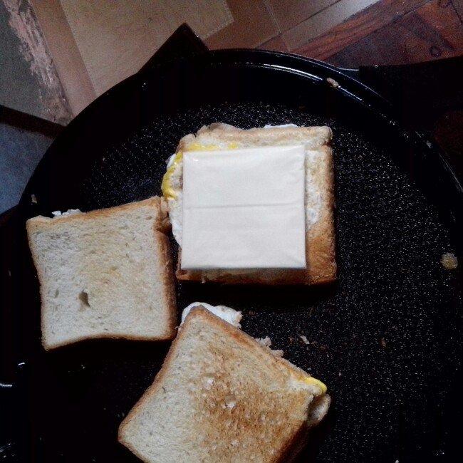 快手电饼铛三明治