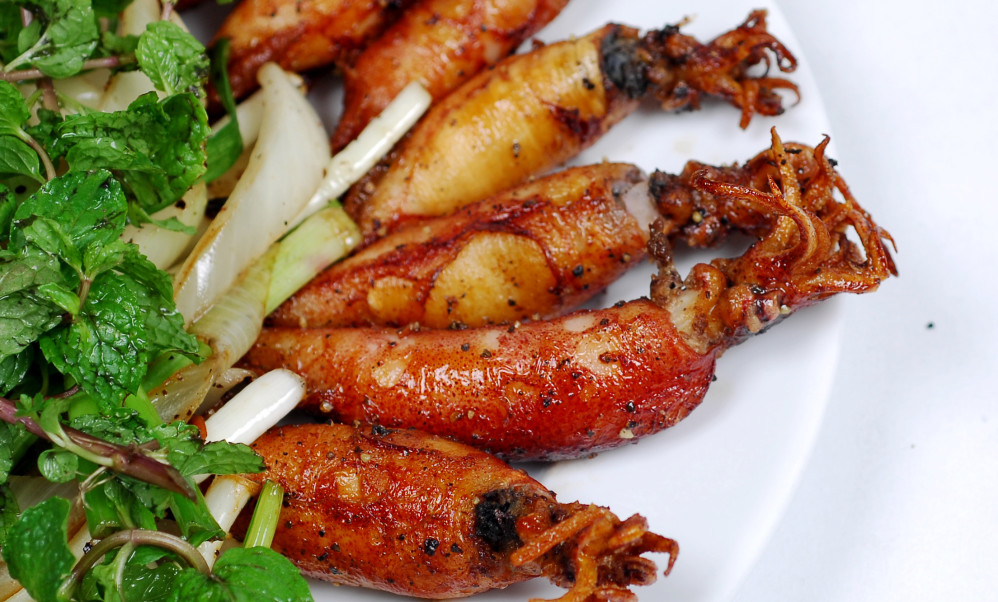 柠檬香草烤鱿鱼