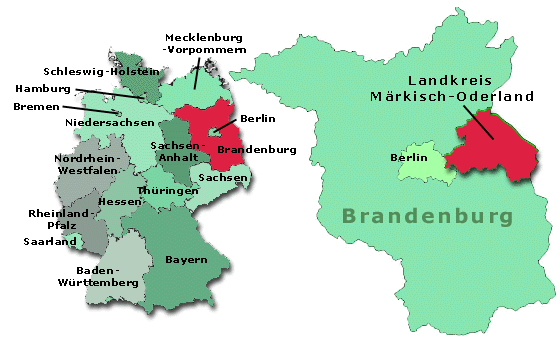 m&auml;rkisch-oderland)是德国勃兰登堡州东部的一个县,首府 a