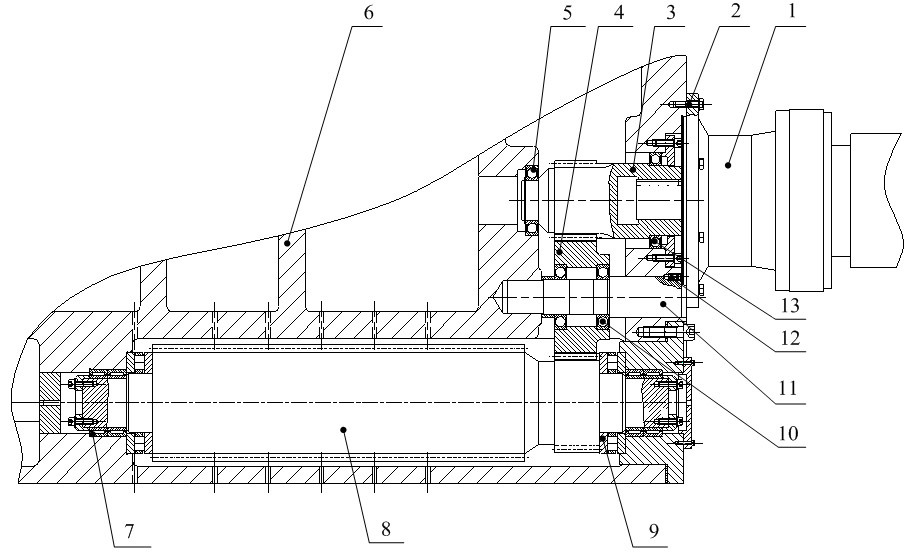 一种重型机床尾架驱动装置