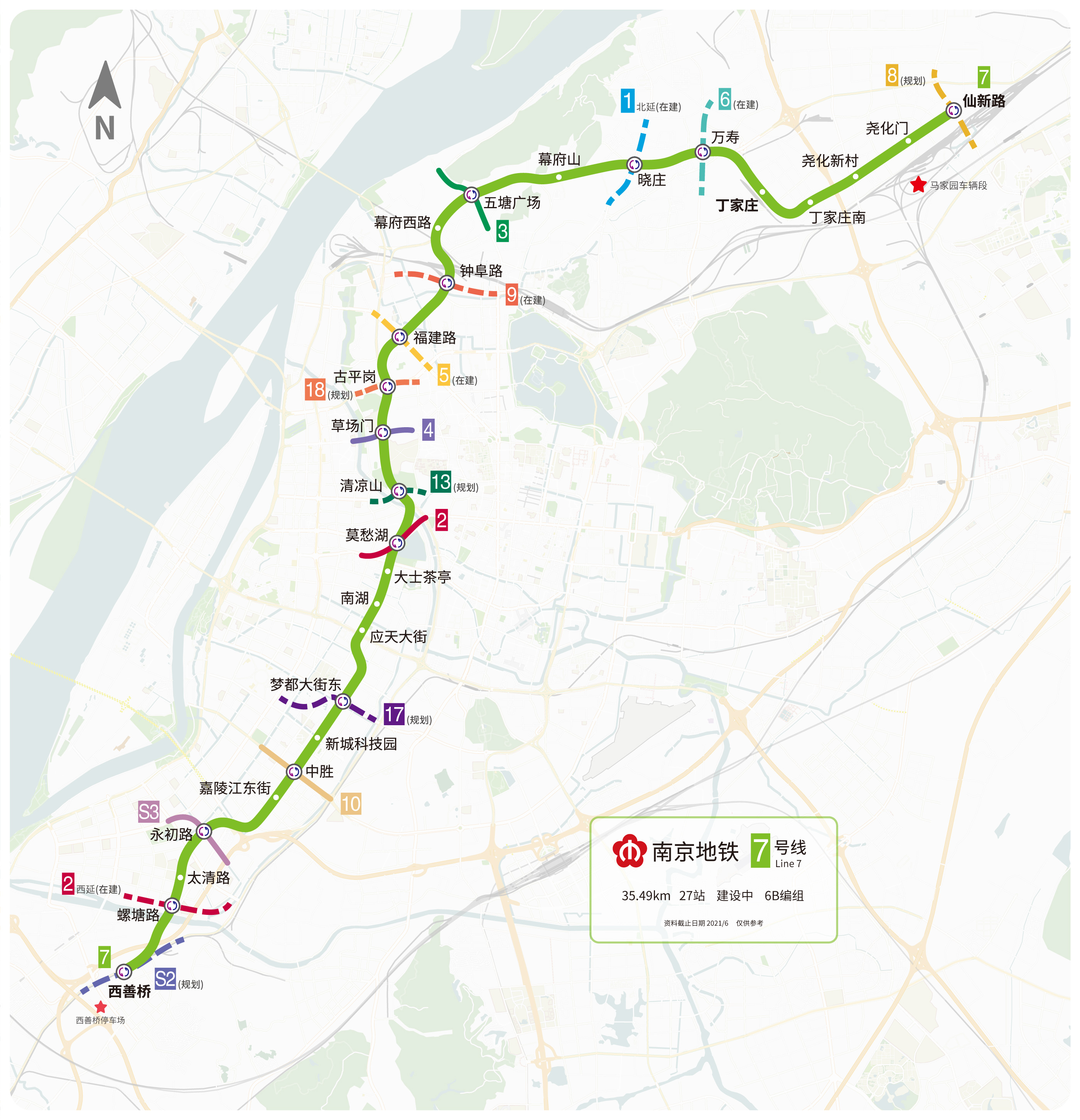 南京7号线地铁线路图图片