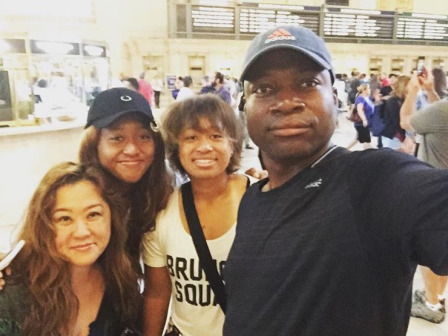 大坂直美与母亲和父亲及姐姐