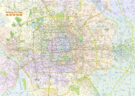 北京市城区大型地图 