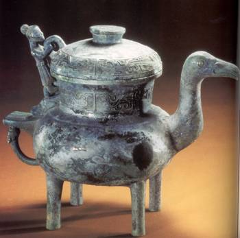中国古美術 西周 青銅器 匍雁形盉 禮器 酒器 銘文 邢国 周代 古代青銅 古玩 西周鸭形盉_百度百科