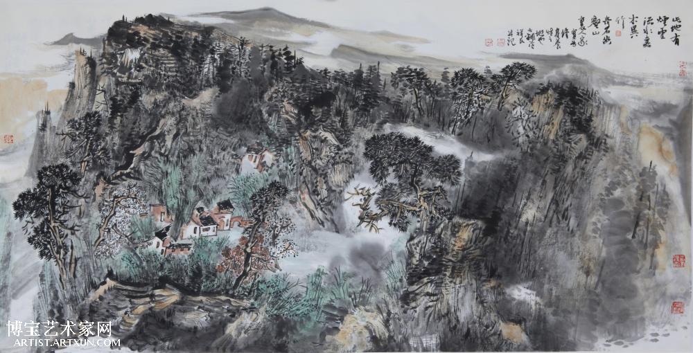 孔祥民毕业于山东工艺美术学院,后在著名画家陈我鸿先生门下学习山水