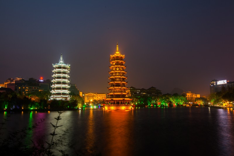 桂林金银双塔,桂林金银双塔传说_大山谷图库