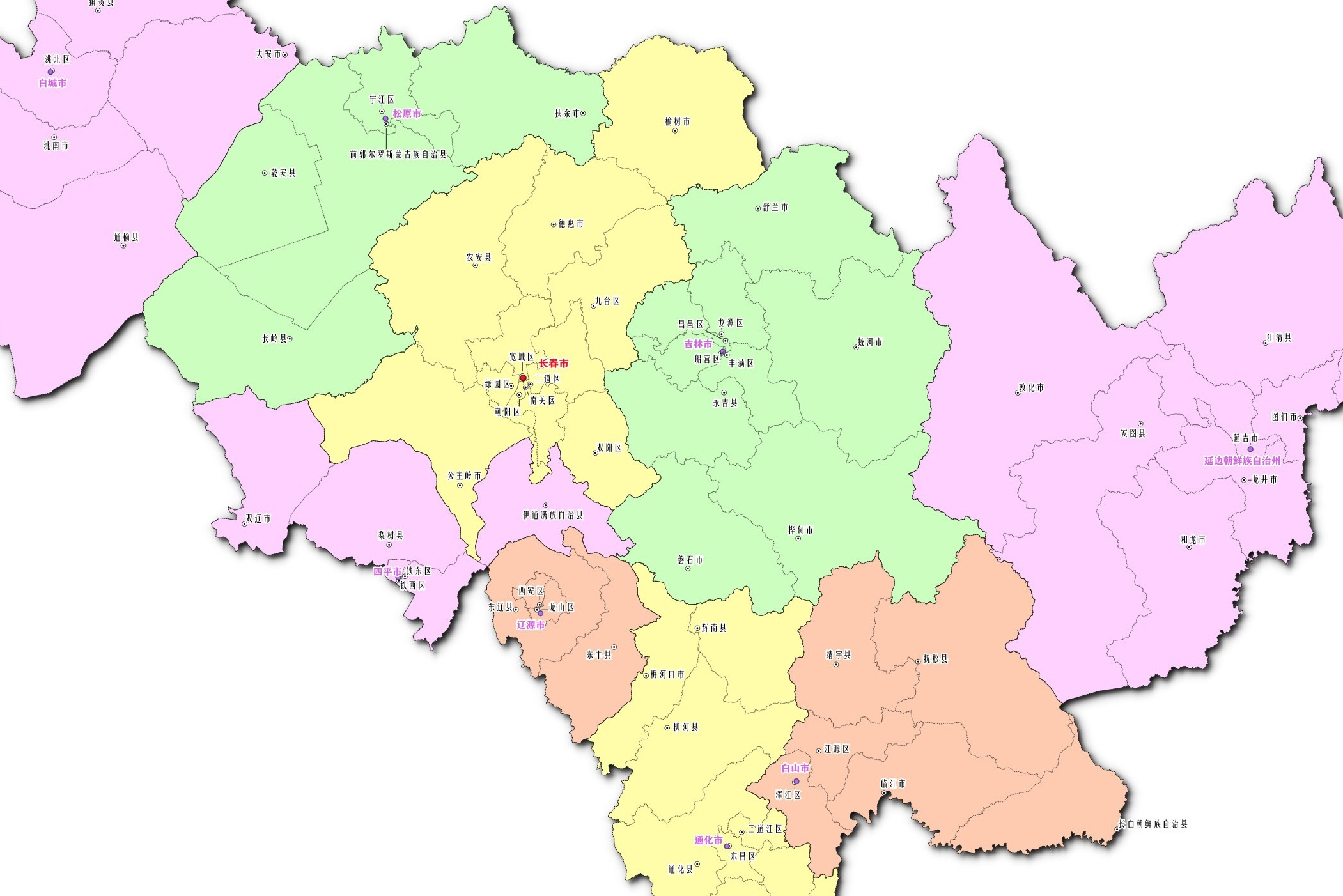 吉林省行政区划