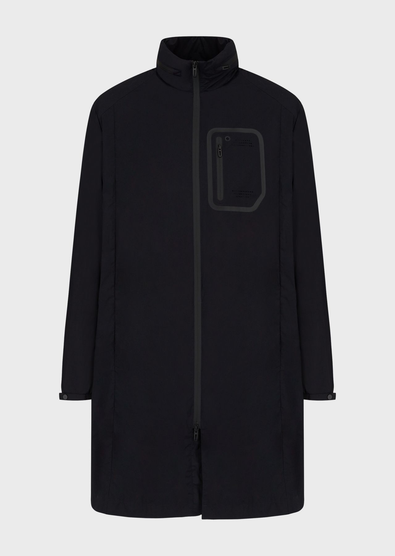 全拉链连帽风衣