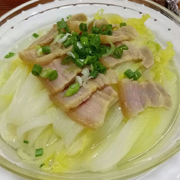 大白菜蒸咸肉