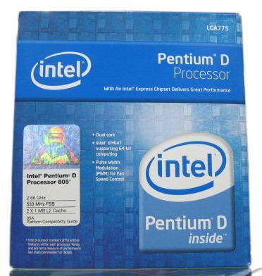  p>intel pentium d 805是一款intel品牌双核处理器. /p>