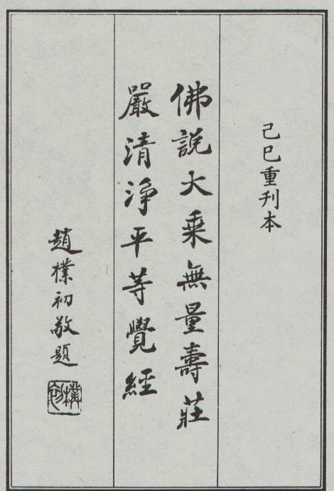 佛说大乘无量寿清净平等觉经