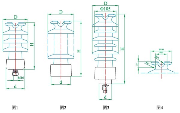 高压线路柱式瓷绝缘子
