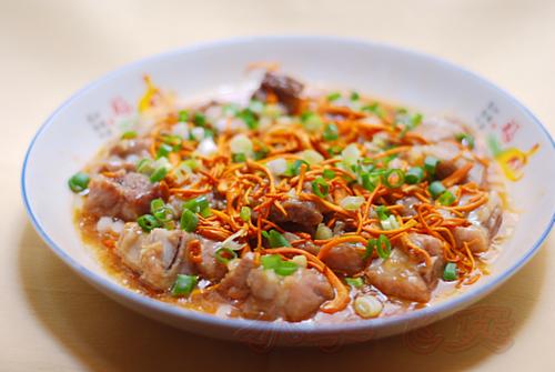 鲜虫草花蒸排骨