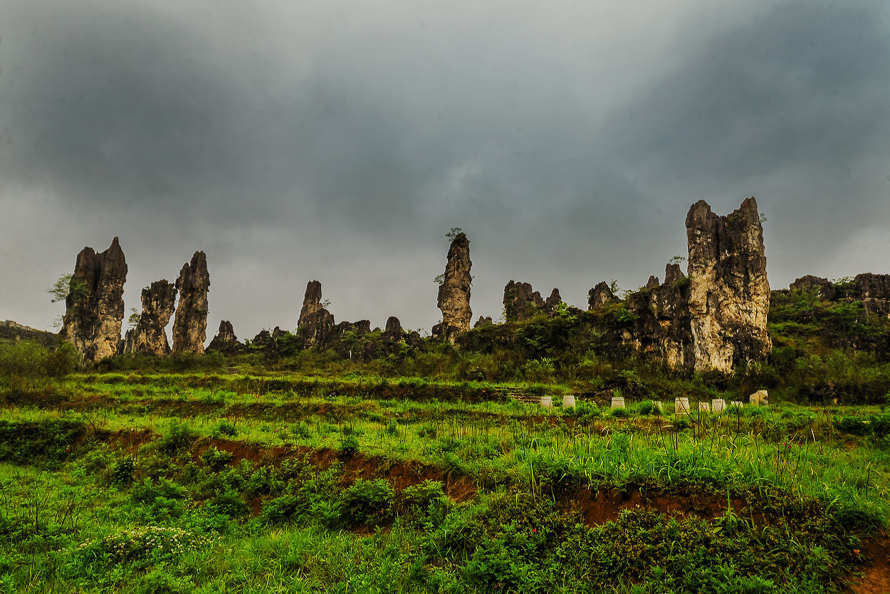  p>竹林堡石林位于黔西南州贞丰县三岔河东南部,是贵州省八大石林之一