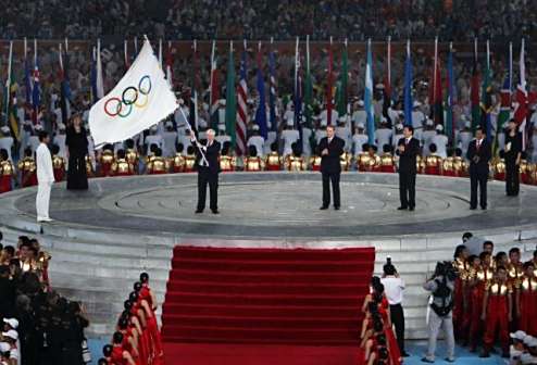 <p>2008年8月24日，这是在北京奥运会闭幕式上，时任伦敦市市