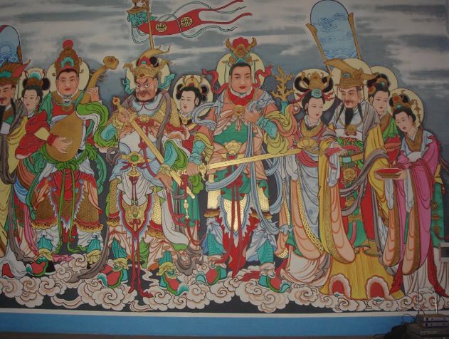  /p> p>胪溪壁画的历史悠久,从潮汕地区现存的传统祠堂,庙宇中可知