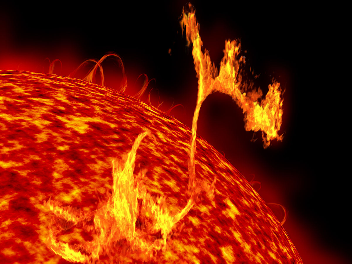  p>太阳耀斑(solar flare)是发生在太阳大气局部区域的一种最剧烈的