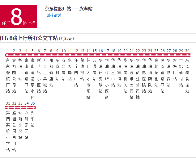 沧州公交任丘8路
