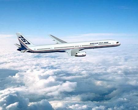  p>波音757为美国波音公司开发的中型单通道窄体民航客机,用于替换