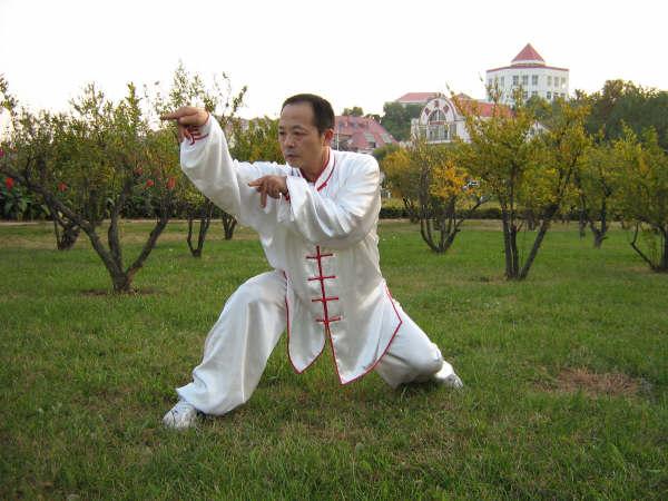 玉环步是螳螂拳中能致人跌翻的著名招式. /p>