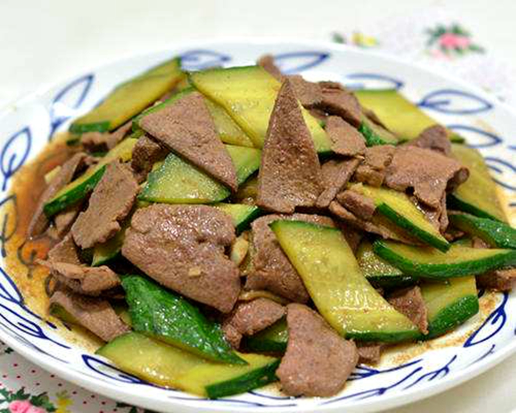 猪肝炒黄瓜