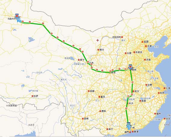 全国铁路新列车运行图