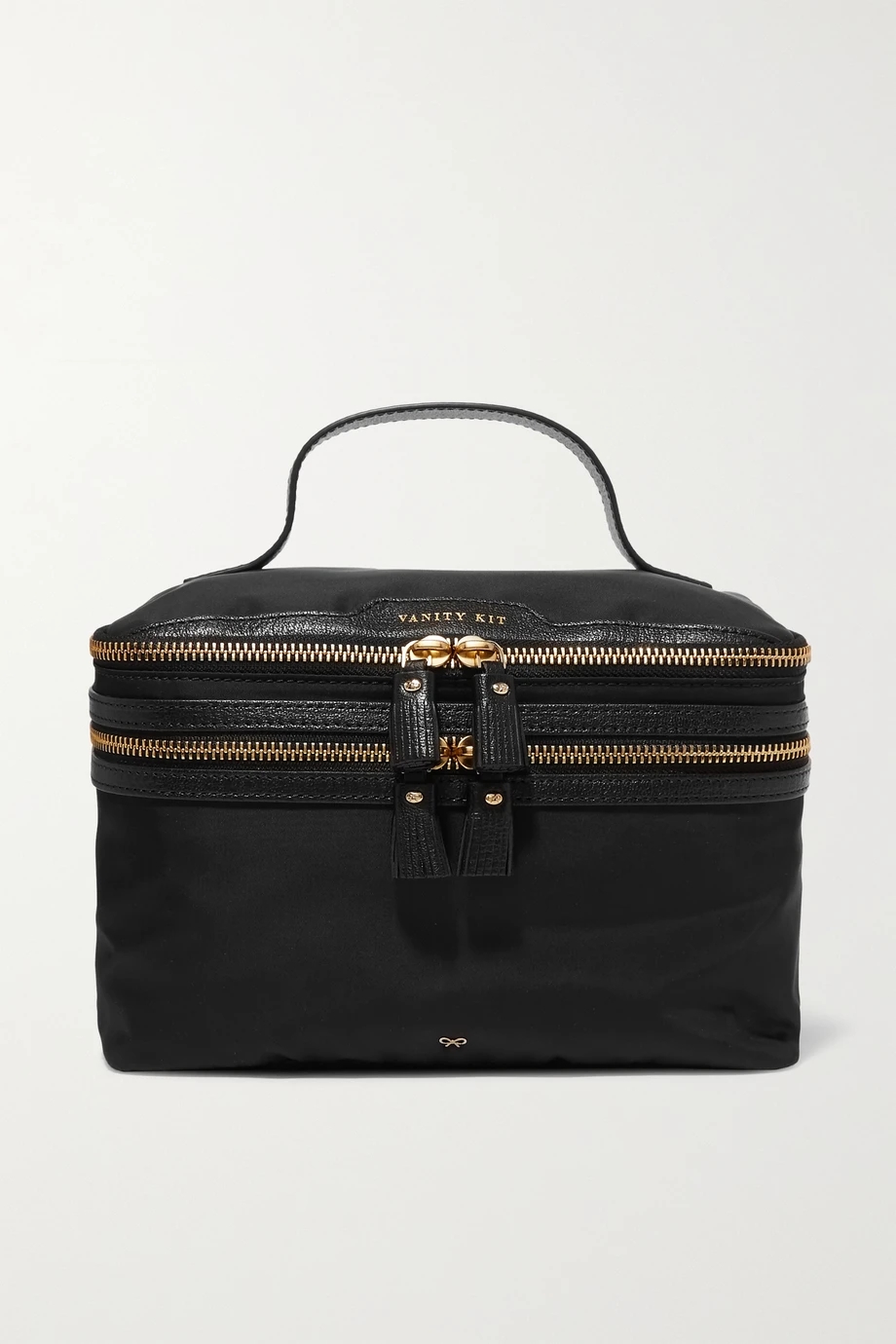 vanity kit纹理皮革边饰再生软壳面料化妆包