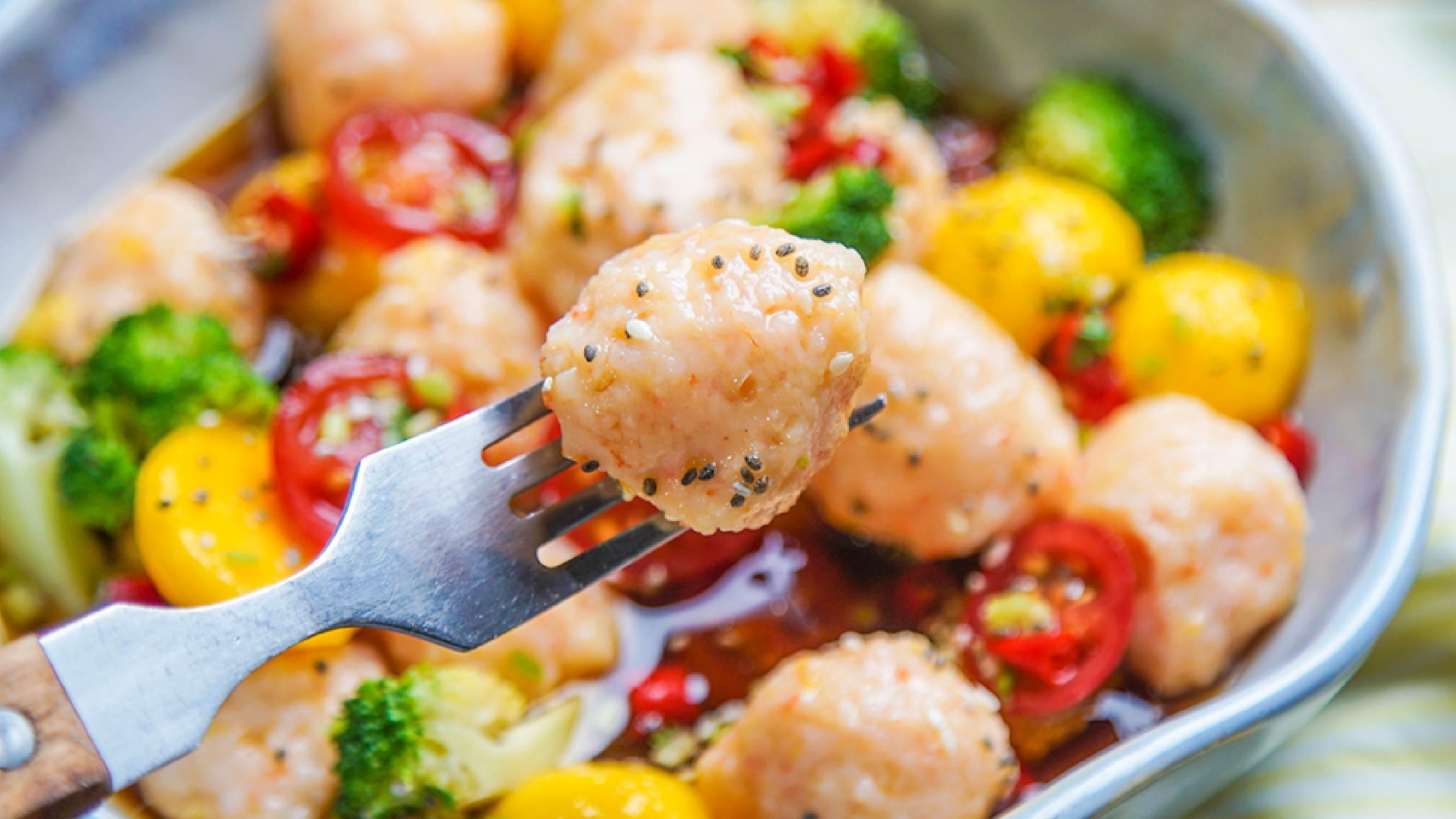 小羽私厨之虾滑沙拉