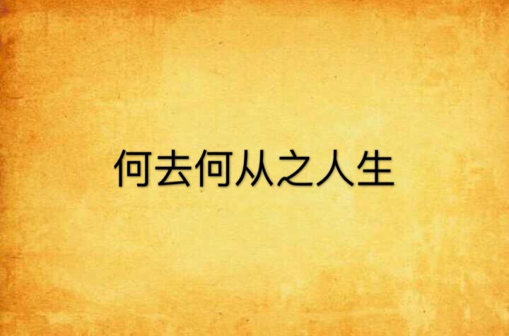 何去何从之人生