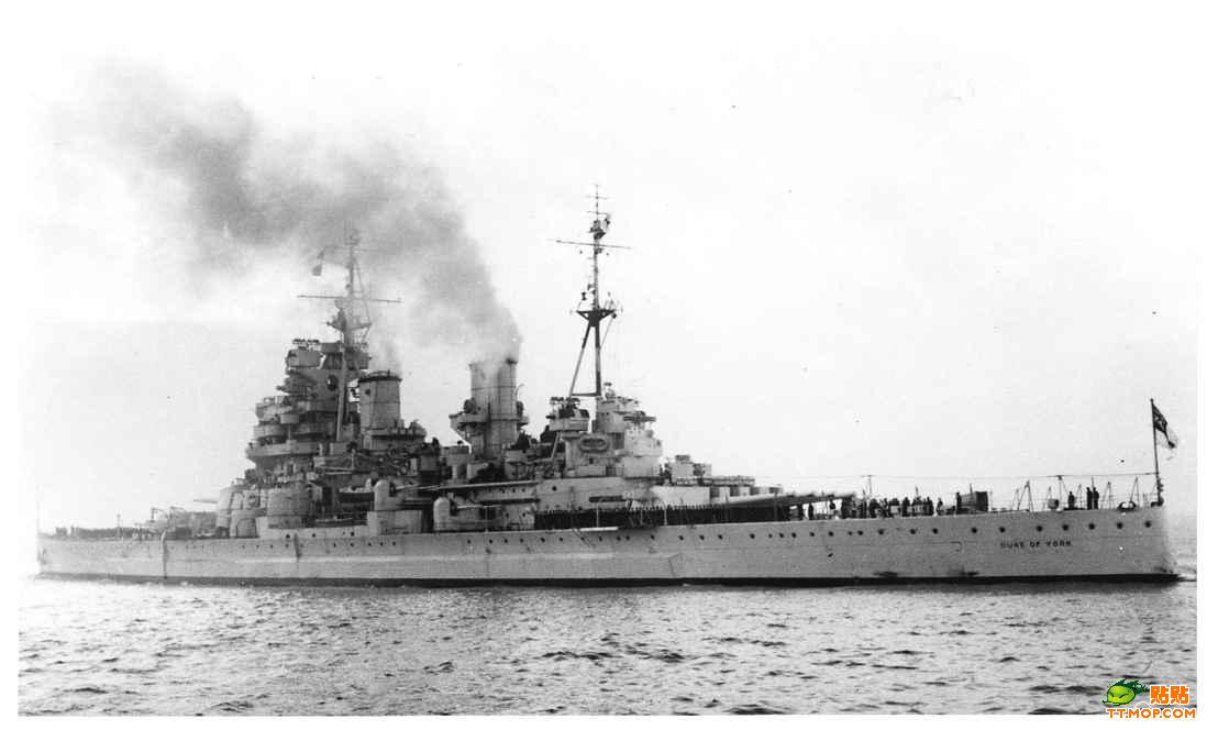 hms duke of york battleship),是二战时期英国皇家海军战列舰,英王