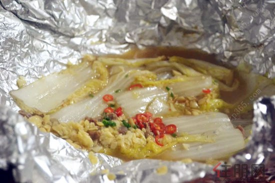 锡纸烤白菜