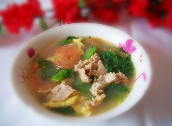 蔬菜肉片汤