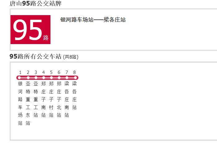  p>唐山公交95路是一条公交路线,隶属于唐山市公共交通总公司第三运营